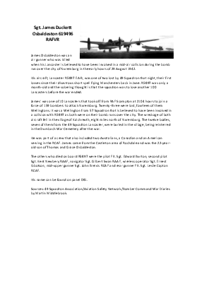 A preview of a PDF biography for Osbaldeston, James Duckett